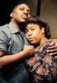 Scott Leonard Fortune (Jimmy) and Kila Burton (Georgia), Playing Juliet/Casting Othello, by Caleen Sinnette Jennings, directed by Lisa Rose Middleton, Folger Theatre in a co-production with Source Theatre Company, 1998. Ken Cobb.