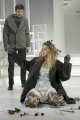 Lindsay Wochley (Ophelia) and Justin Adams (Laertes), Hamlet, directed by Joseph Haj, Folger Theatre, 2010. Carol Pratt.