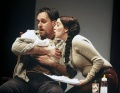 Kelly AuCoin (Paul), Holly Twyford (Mina), the world premiere of Craig Wright's Melissa Arctic--based on Shakespeare's The Winter's Tale, Folger Theatre, 2003. Directed by Aaron Posner. Carol Pratt.