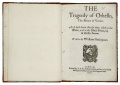 The 1630 Second Quarto title page of Othello. STC 22306 copy 1.