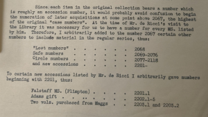 Detail of October 12, 1933 memo by Giles Dawson to the Folger Director