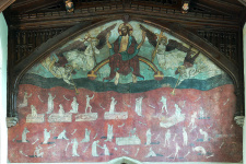 The Lutterworth Doom painting over the chancel arch of Lutterworth Church St. Marys, Leicestershire. Image courtesy Midland Churches: a Photographic Record of Parish Churches.