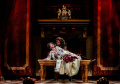 Photo by Brittany Diliberto, Bee Two Sweet Photography. King Charles II (R.J. Foster) shares a private moment with his mistress, Lady Castlemaine (Regina Aquino) in Jessica Swale’s Nell Gwynn.