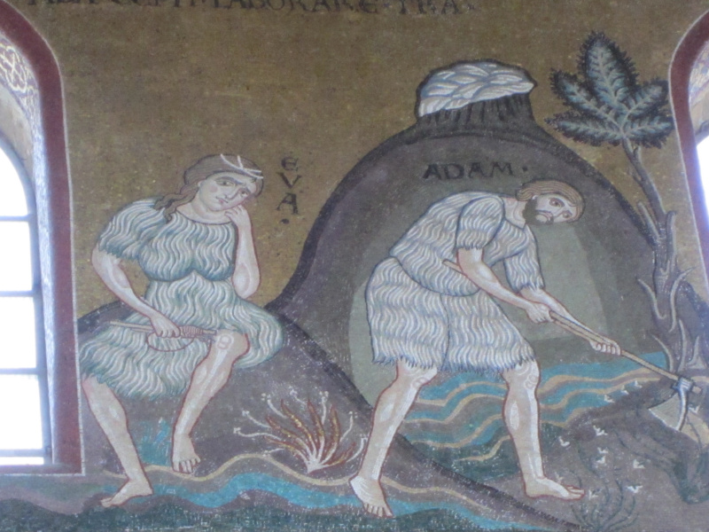 File:Monreale Cathedral, Adam and Eve after the fall.JPG