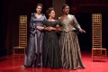 Monique Barbee, Cristina Spina, and Ayeja Feamster, texts&beheadings/ElizabethR, directed by Karin Coonrod, Folger Theatre, 2015. Teresa Wood.