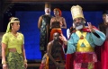 Christina Sajous (Cordelia), Todd Scofield (Albany), Chantal Jean-Pierre (Goneril), Ty Jones (Edmund), Andre De Shields (King Lear), and Shayshahn MacPherso (Lear Train), King Lear, directed by Alfred Preisser, Folger Theatre in a co-production with The Classical Theatre of Harlem, 2007. Scott Suchman.