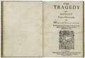 The 1611 Third Quarto title page of Hamlet. STC 22277 copy 1.
