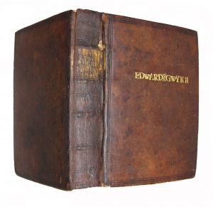 Full view of binding, with "EDWARD GWYNN" stamped on the front.