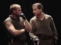 Ian Merrill Peakes (Macbeth) and Paul Morella (Banquo), Macbeth, conceived and directed by Teller and Aaron Posner, Folger Theatre in a co-production with Two River Theater Company, 2008. T. Charles Erickson.